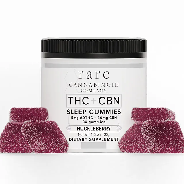 THC + CBN Gummies for sleep improve relaxation and sleep with Delta-9-THC, CBN cannabinol, and CBD oils.