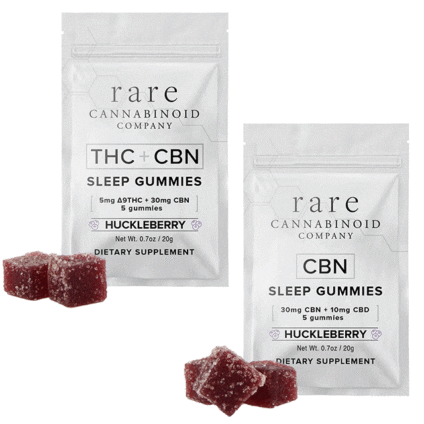 CBN Sleep Gummies Starter Pack: One packet of THC CBN Sleep Gummies and another packet of CBN Sleep Gummies with Zero THC.